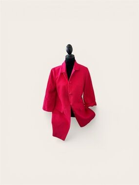 Talbots Hot Pink Textured Button Blazer